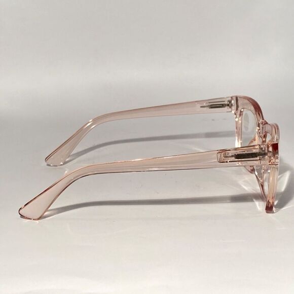 1290 Gretchen Reading Glasses 1.5 Square Clear Pink Frames Oversize NWT - Picture 6 of 9